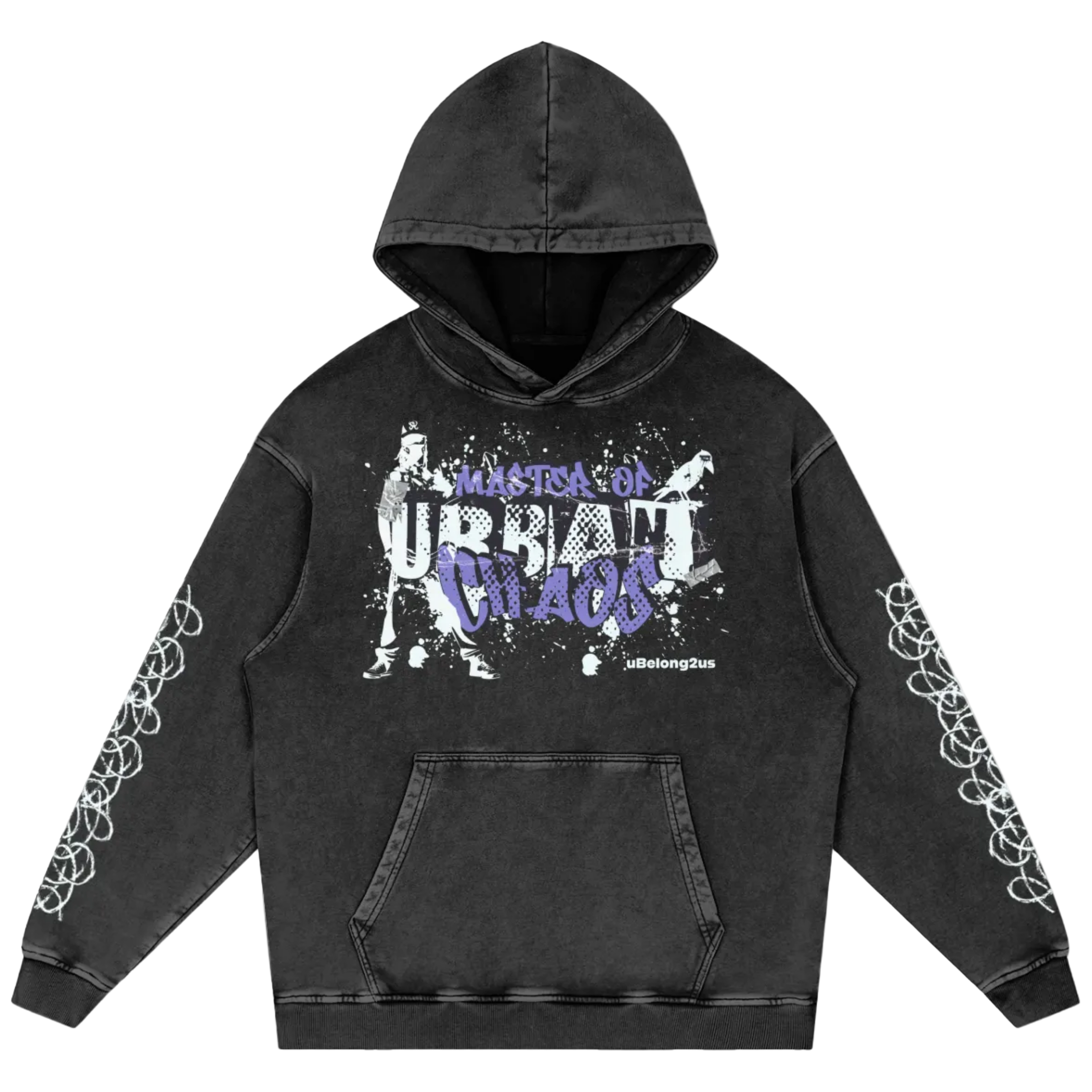 Urban Chaos Heavyweight Cotton "Armor" 420gsm  Unisex Oversized Snow Washed