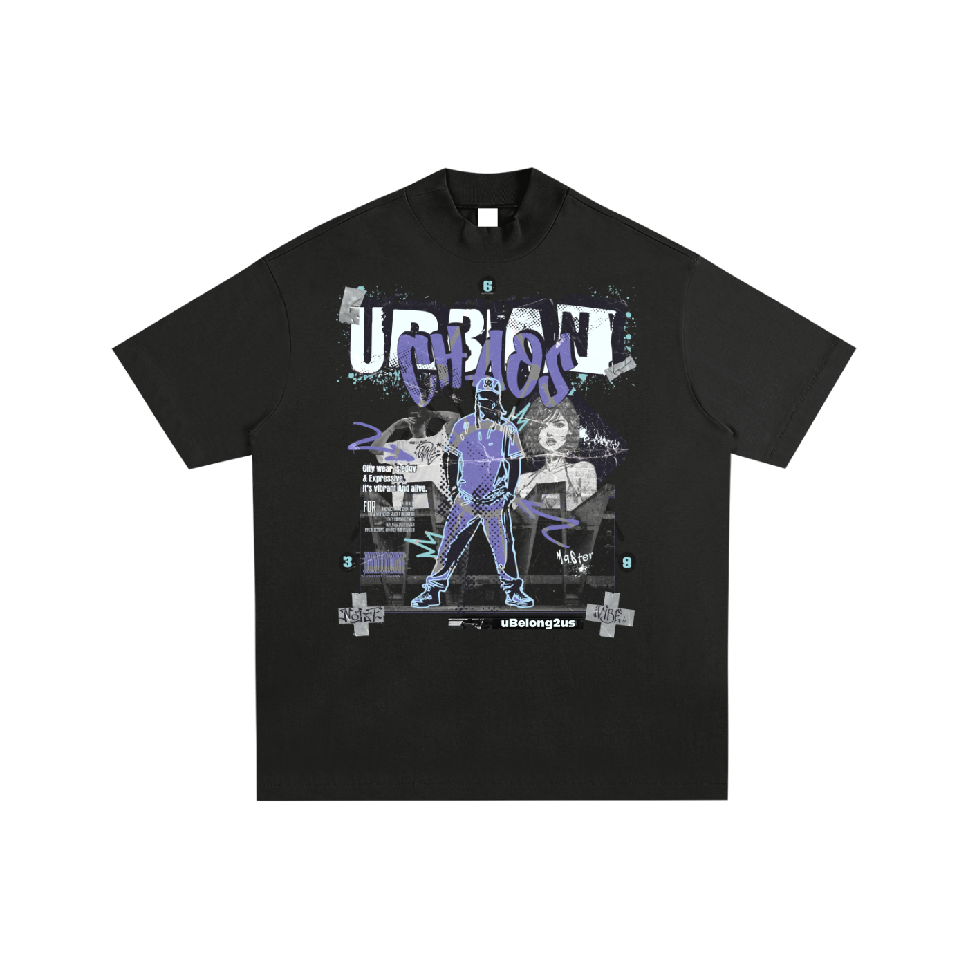 essential,qr music t-shirt,qr beatee,oversized,premium,urban chaos,effected