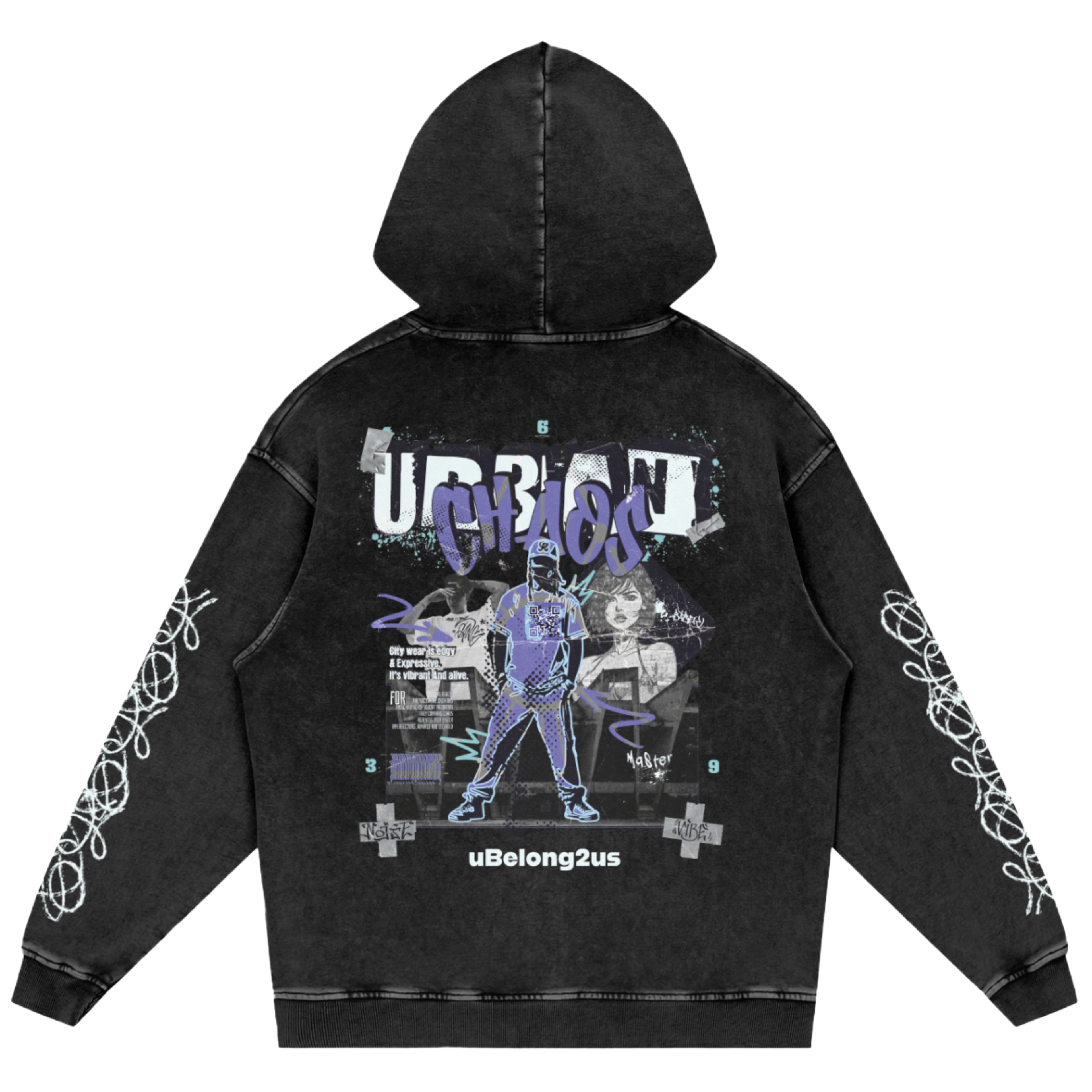 Urban Chaos Heavyweight Cotton "Armor" 420gsm  Unisex Oversized Snow Washed
