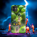 Tiny Workers™ – Lime Garden – Limited QR Music Case for iPhone® – Snap | Glossy – Phone Case | QR Music Drop by uBelong2.us | Variant: iPhone 11