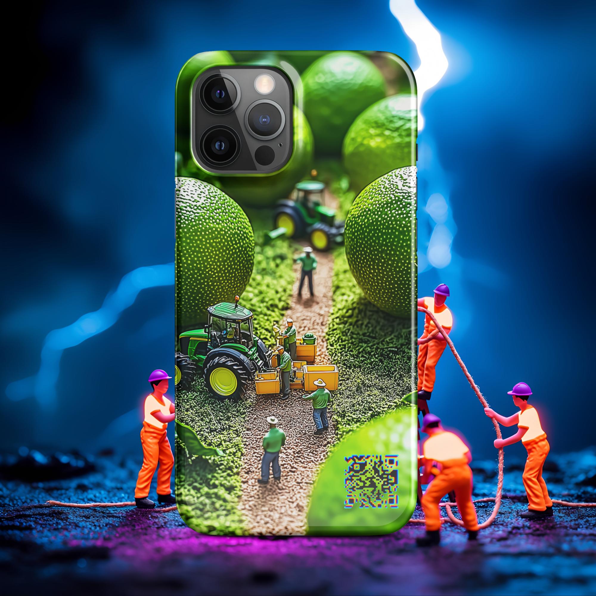 Tiny Workers™ – Lime Garden – Limited QR Music Case for iPhone® – Snap | Glossy – Phone Case | QR Music Drop by uBelong2.us | Variant: iPhone 12 Pro Max