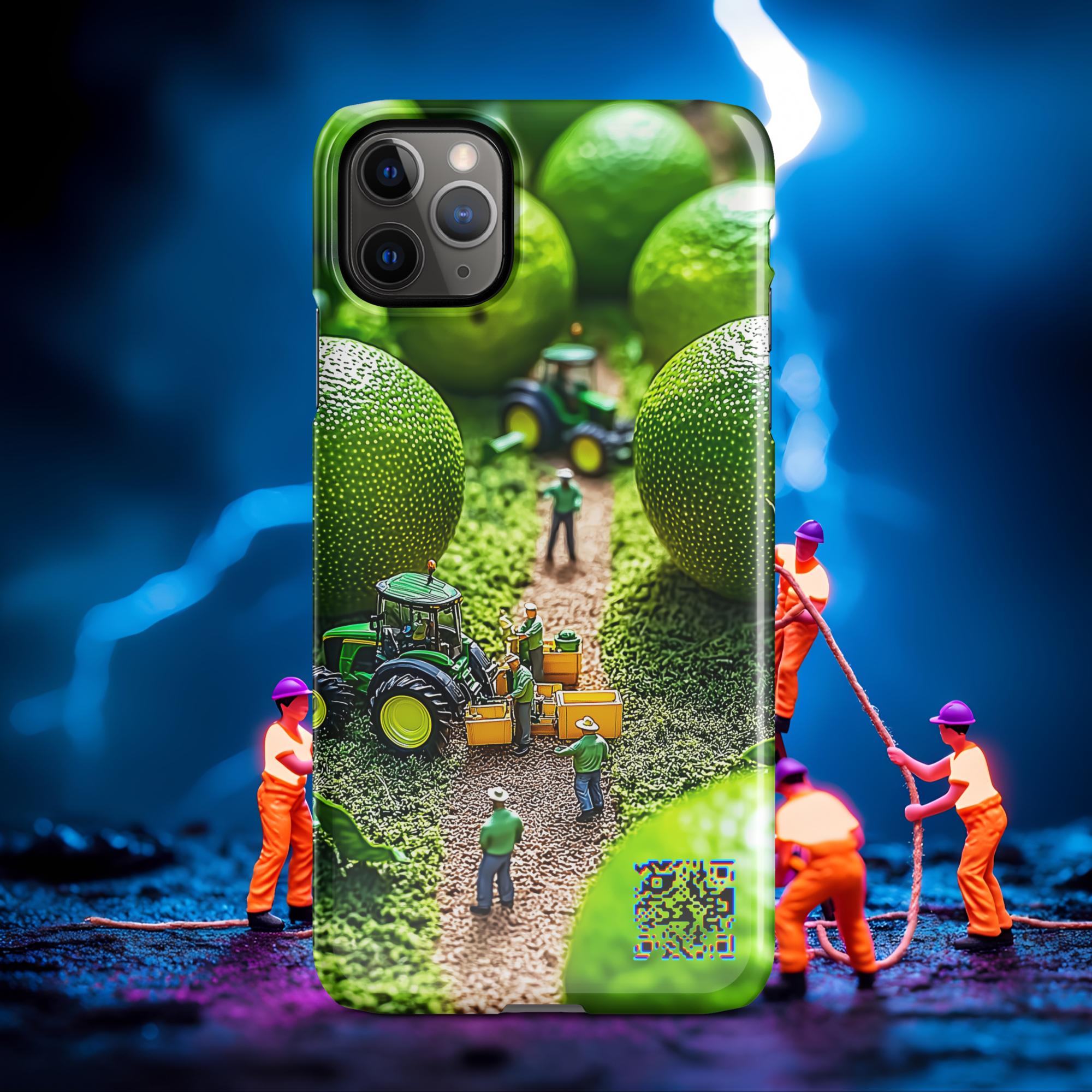Tiny Workers™ – Lime Garden – Limited QR Music Case for iPhone® – Snap | Glossy – Phone Case | QR Music Drop by uBelong2.us | Variant: iPhone 11 Pro Max
