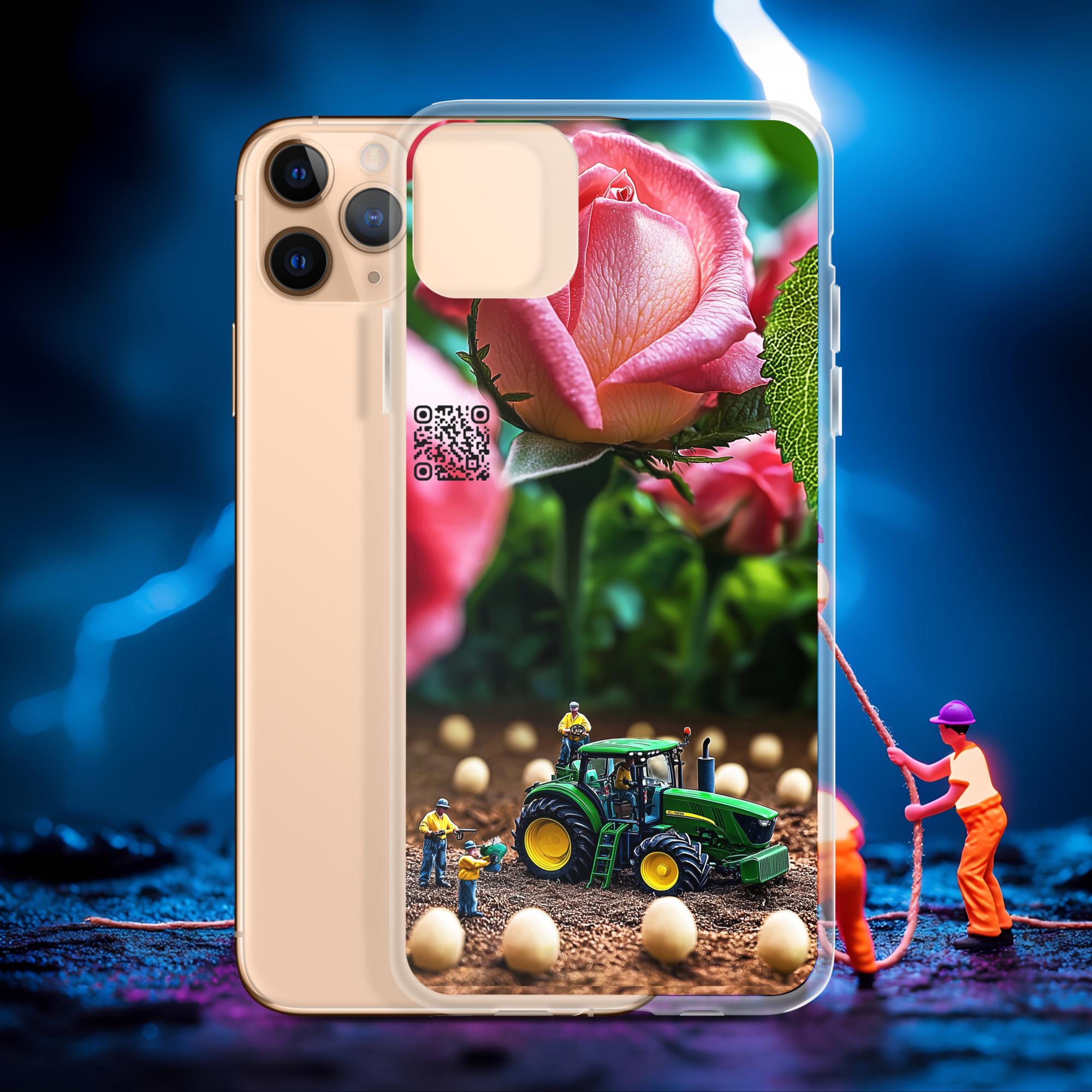 Tiny Workers™ – Giant Rose – Limited QR Music Case for iPhone® | FlexSafe™ – Phone Case | QR Music Drop by uBelong2.us | Variant: iPhone 11 Pro Max