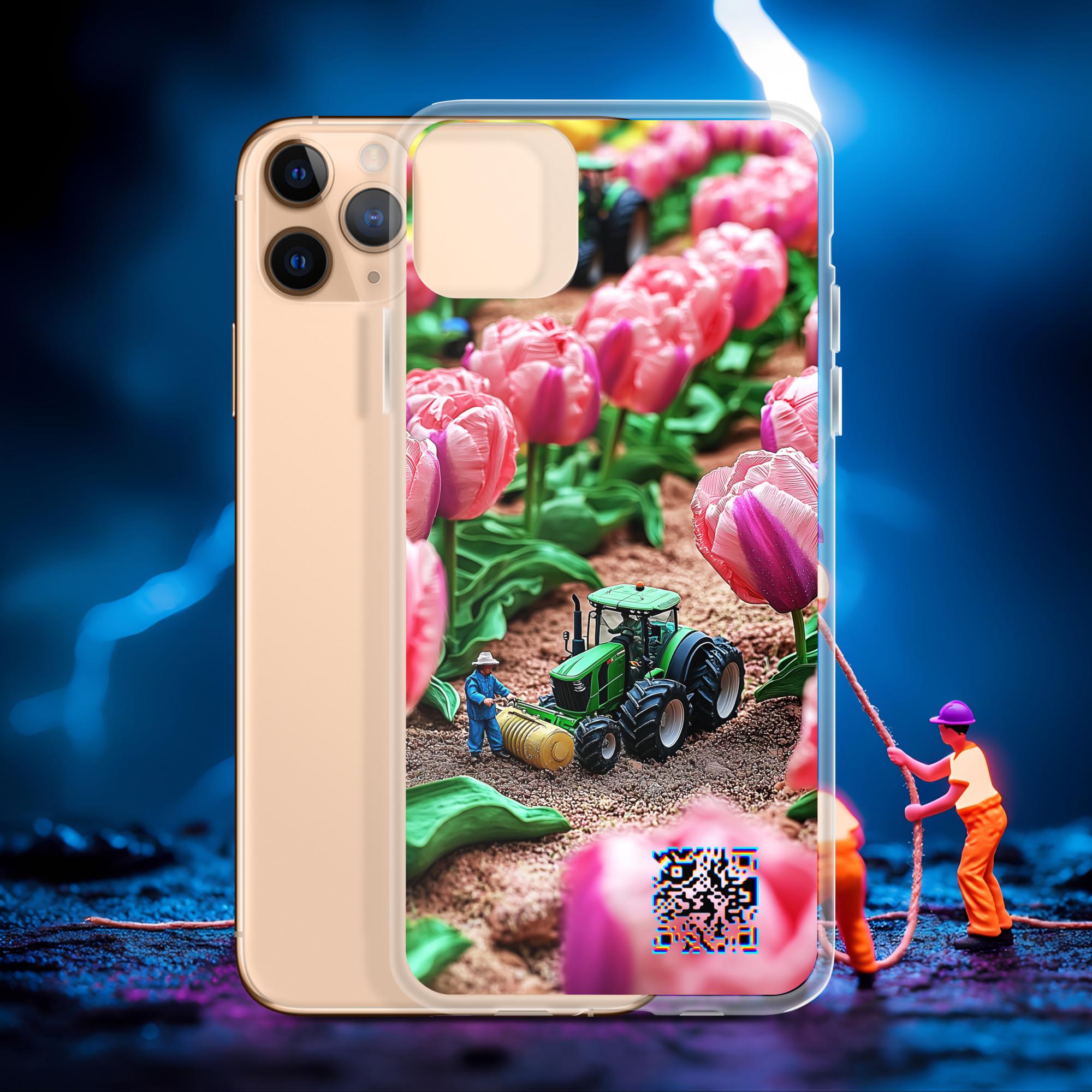 Tiny Workers™ – Spring Tulipans – Limited QR Music Case for iPhone® | FlexSafe™ – Phone Case | QR Music Drop by uBelong2.us | Variant: iPhone 11 Pro Max