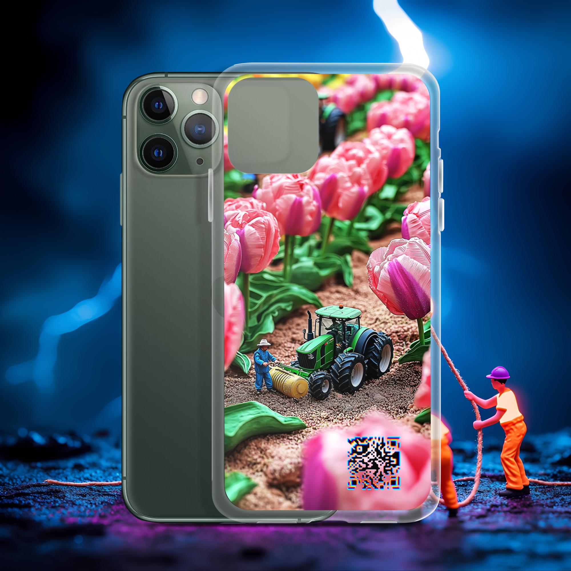 Tiny Workers™ – Spring Tulipans – Limited QR Music Case for iPhone® | FlexSafe™ – Phone Case | QR Music Drop by uBelong2.us | Variant: iPhone 11 Pro