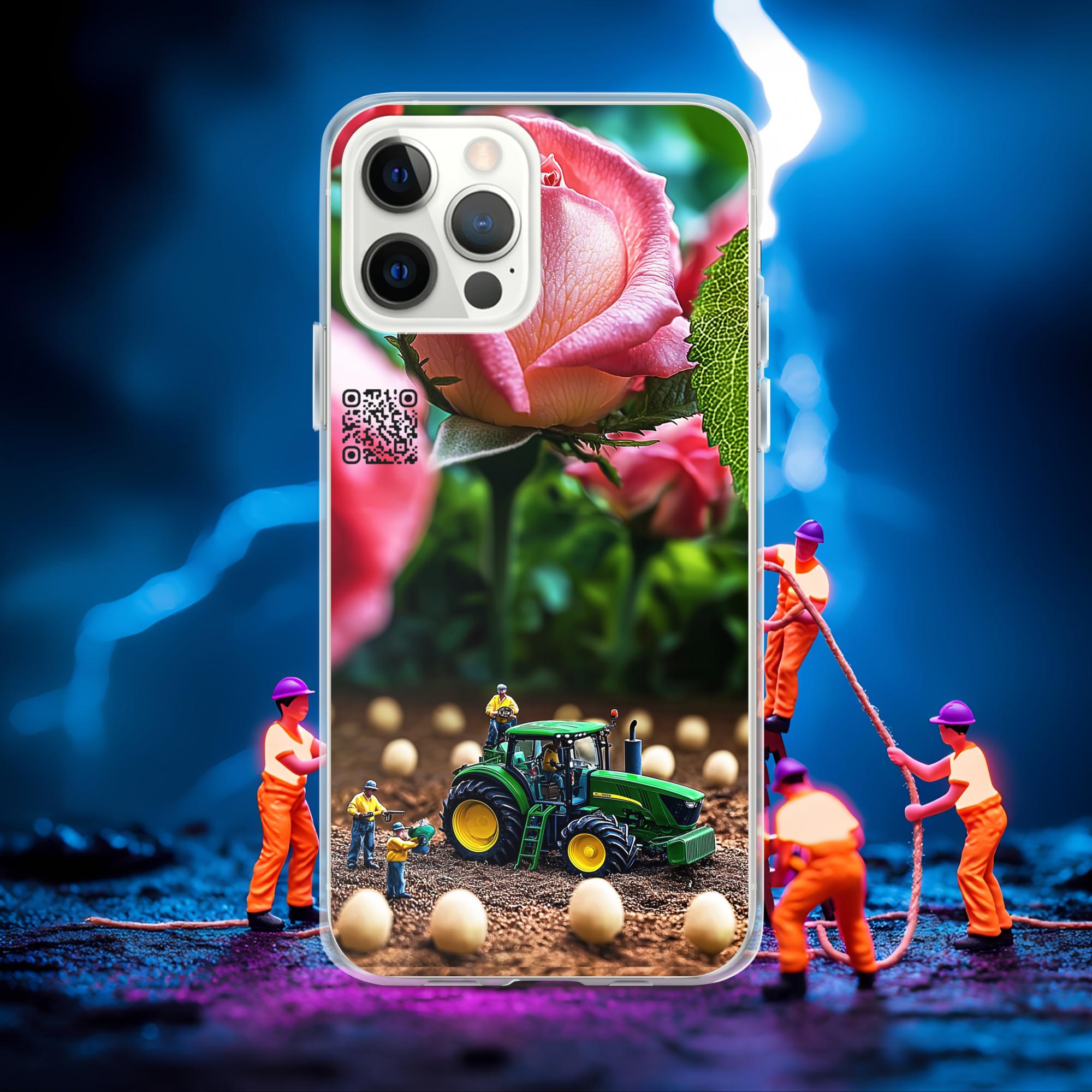Tiny Workers™ – Giant Rose – Limited QR Music Case for iPhone® | FlexSafe™ – Phone Case | QR Music Drop by uBelong2.us | Variant: iPhone 12 Pro Max