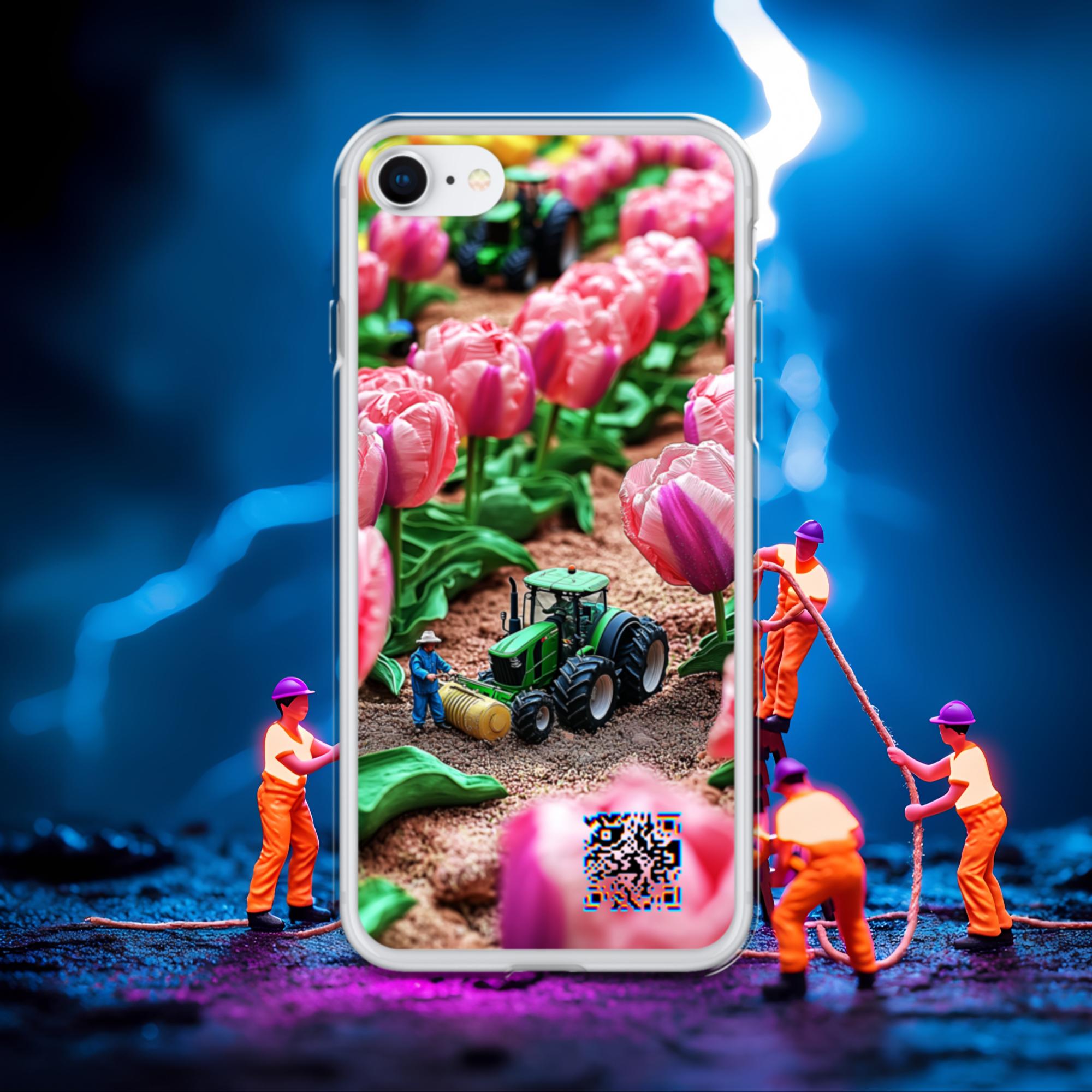 Tiny Workers™ – Spring Tulipans – Limited QR Music Case for iPhone® | FlexSafe™ – Phone Case | QR Music Drop by uBelong2.us | Variant: iPhone 7/8