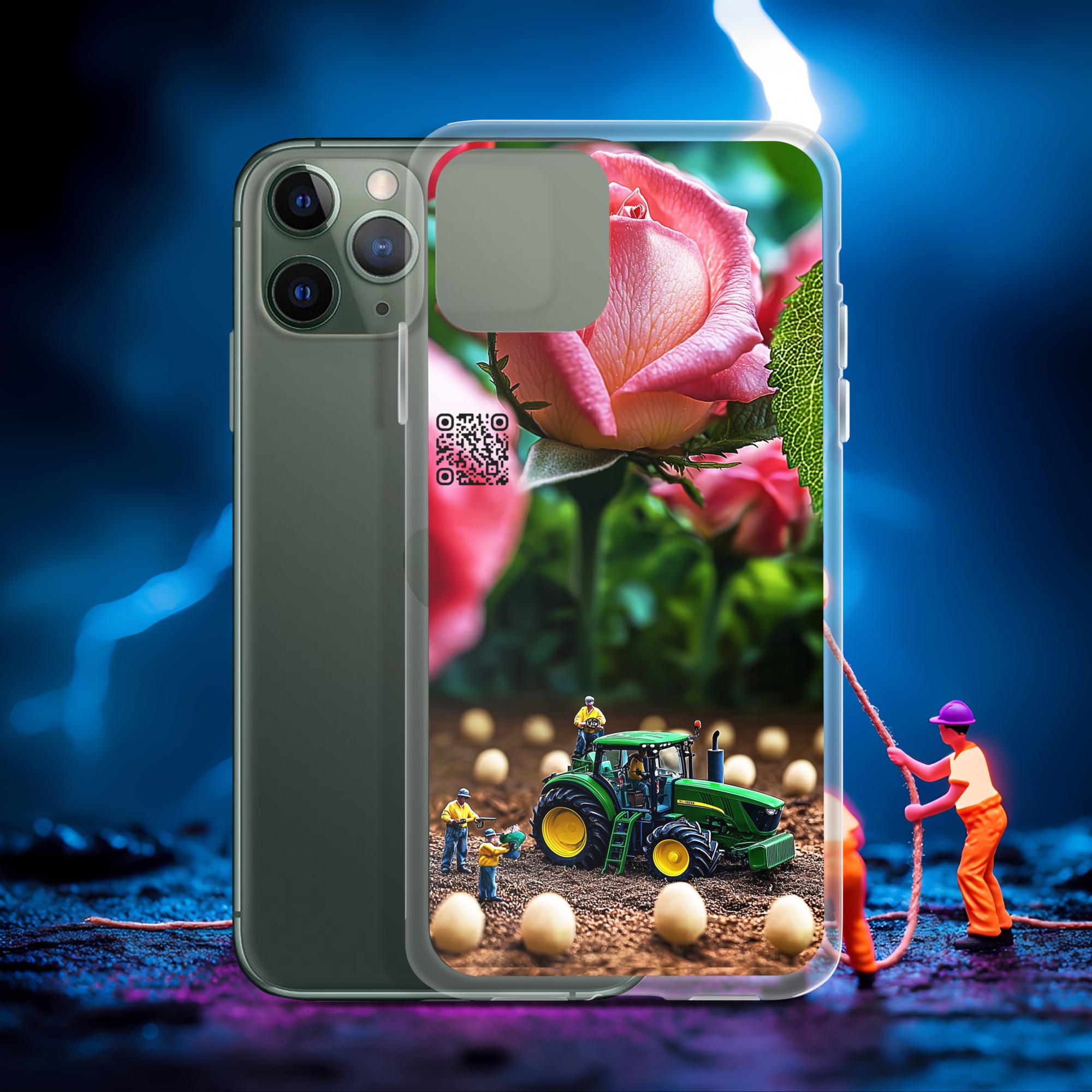 Tiny Workers™ – Giant Rose – Limited QR Music Case for iPhone® | FlexSafe™ – Phone Case | QR Music Drop by uBelong2.us | Variant: iPhone 11 Pro